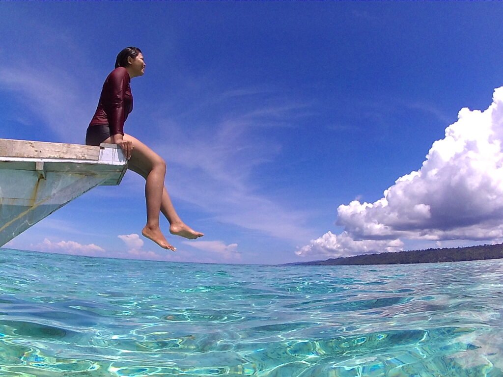 preparing to snorkeling in togean islands