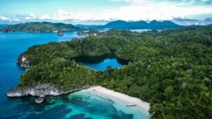 karina beach and jellyfish lake is one of our destination in togean island tour package