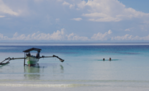 meet the white sandy beach at our togean island tour package