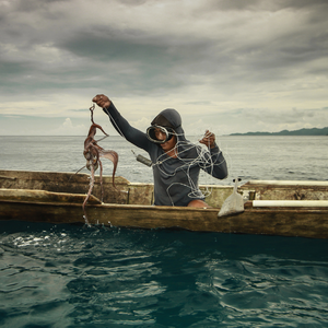 Fisherman in Authentic Bajau cultural village in Togean Islands