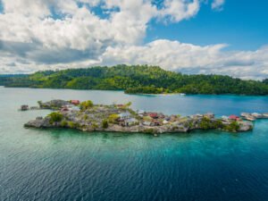 Papan Island wooden bridge tour in Togean Archipelago